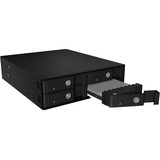 ICY BOX IB-2240SSK 13,3 cm (5.25") Opbevaring drev bakke Sort, Indramning Sort, 13,3 cm (5.25"), Opbevaring drev bakke, 2.5", SATA, SATA II, SATA III, Serial Attached SCSI (SAS), Sort, Aluminium