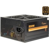 Inter-Tech ArgusNT BPS-500 enhed til strømforsyning 500 W 20+4 pin ATX ATX Sort, PC strømforsyning Sort, 500 W, 100 - 240 V, 47 - 63 Hz, 7/3.5 A, 100 W, 420 W