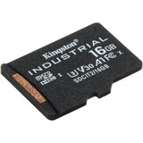 Kingston Industrial 16 GB MicroSDHC UHS-I Klasse 10, Hukommelseskort Sort, 16 GB, MicroSDHC, Klasse 10, UHS-I, Class 3 (U3), V30