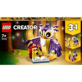 LEGO Creator 3-i-1 Fantasi-skovvæsner, Bygge legetøj Byggesæt, 7 År, Plast, 175 stk, 240 g