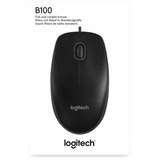 Logitech B100 Optical Usb Mouse f/ Bus mus Ambidextrous USB Type-A Optisk 800 dpi Sort, Ambidextrous, Optisk, USB Type-A, 800 dpi, Sort