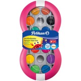Pelikan Deckfarbkasten Space+ 24 vandbaseret maling Sort, Blå, Brun, Grøn, Magenta, Orange, Pink, Rød, Violet, Gul Palette 24 stk, Vandfarver Pink, Sort, Blå, Brun, Grøn, Magenta, Orange, Pink, Rød, Violet, Gul, 24 stk