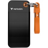 Verbatim Pocket SSD 2 TB USB Type-C 3.2 Gen 2 (3.1 Gen 2) Sort, Orange, Solid state-drev Sort/Orange, 2 TB, USB Type-C, 3.2 Gen 2 (3.1 Gen 2), 1000 MB/s, 10 Gbit/sek., Sort, Orange