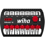 Wiha Bitsæt BitBuddy TY-Bits 49mm, 7 dele, Bit sæt Sort/Rød