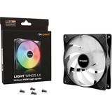 be quiet! Light Wings LX PWM high-speed 140 mm, Sag fan Sort