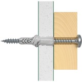 fischer 077888 skrueanker og vægudtag 50 stk 3,5 cm, Dyvel Lys grå, Nylon, 3,5 cm, 6 mm, 4,5 cm, 4 mm, 5 mm