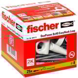 fischer EasyHook Løkke DuoPower 8x40, Dyvel Hvid