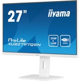 iiyama G-MASTER XUB2797QSN-W2 computerskærm 68,6 cm (27") 2560 x 1440 pixel Quad HD LED Hvid, LED-skærm hvid (mat), 68,6 cm (27"), 2560 x 1440 pixel, Quad HD, LED, 1 ms, Hvid