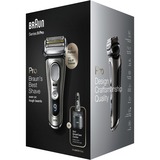 Braun Series 9 Pro 9465CC Folie shaver Trimmer Sort, Sølv grafit/Sølv, Folie shaver, 0,05 mm, Sort, Sølv, Batteri, Lithium-Ion (Li-Ion), 60 min.