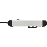 Brennenstuhl Premium Alu-Line strømfordeler 4-vejs, Strømskinne Sort/aluminium