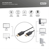 Digitus AK-340100-100-S, Kabel Sort