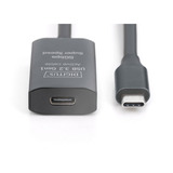 Digitus Aktivt USB 3.2 Gen 1 forlængerledning, USB-C stik > USB-C hunstik Sort