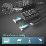Digitus Aktivt USB 3.2 Gen 1 forlængerledning, USB-C stik > USB-C hunstik Sort