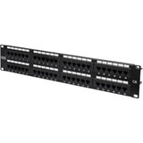 Digitus CAT 6, Cl. E, Patch Panel Sort, Cl. E, RJ-45, Sort, Galvaniseret stål, SECC, Stål, Reolmontering, 560 mm, 75 mm