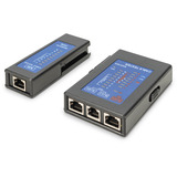 Digitus Ensidet kabeltester til RJ45 netværkskabler, Kabel Tester Sort