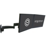 Ergotron 200 Series Dual Monitor Arm 55,9 cm (22") Sort Væg, Skærmbeslag Sort, 11,8 kg, 55,9 cm (22"), 75 x 75 mm, 100 x 100 mm, Sort