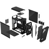 Fractal Design Torrent Compact Tower Sort, Towerkabinet Sort, Tower, PC, Sort, ATX, EATX, micro ATX, Mini-ITX, SSI CEB, Hærdet glas, Spil