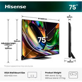 Hisense 75UR8DS RGB MiniLED, LED-tv Sort/mørk grå