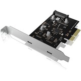 ICY BOX IB-PCI1902-C31 interface-kort/adapter Intern USB 3.2 Gen 2 (3.1 Gen 2), Controller PCIe, USB 3.2 Gen 2 (3.1 Gen 2), PCI 3.0, SATA 15-stik, Sort, Sølv, Kina