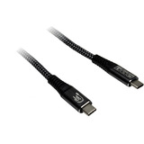 Inter-Tech USB 3.2 Gen2x2 kabel, USB-C stik > USB-C stik Sort