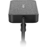 Kensington SD1650P USB-C® Single 4K Portable Docking Station med 100W Power-gennemgang grå/Sort, Ledningsført, USB 3.2 Gen 1 (3.1 Gen 1) Type-C, 100 W, 100,1000,10 Mbit/s, Sort, Grå, 5 Gbit/sek.