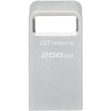 Kingston DataTraveler 256 GB Micro 200MB/s Metal USB 3.2 Gen 1, USB-stik Sølv, 256 GB, USB Type-A, 3.2 Gen 1 (3.1 Gen 1), 200 MB/s, Uden hætte, Sølv
