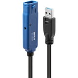 Lindy USB 3.0 aktiv forlænger Pro, Forlængerledning Sort/Blå