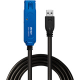 Lindy USB 3.0 aktiv forlænger Pro, Forlængerledning Sort/Blå