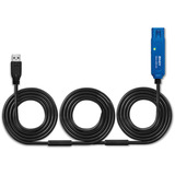 Lindy USB 3.0 aktiv forlænger Pro, Forlængerledning Sort/Blå