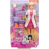 Mattel Barbie-forskerdukke og tilbehør med blond modedukke, laboratoriebord og farveskiftende tilbehør laboratoriebord og farveskiftende tilbehør, Mode dukke, Hunstik, 3 År, Dreng/Pige, 85 mm, 40 g