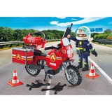 PLAYMOBIL City Action Brandvæsen motorcykel ved ulykkesstedet, Bygge legetøj 