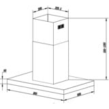 Respekta CH 44099 GISAM, Emhætte rustfrit stål/Sort