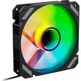 Sharkoon SHARK Mirror RGB PWM REVERSE, Sag fan Sort