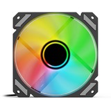 Sharkoon SHARK Mirror RGB PWM REVERSE, Sag fan Sort