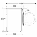 Siemens WQ46B2D41, Varmepumpe kondens tørretumbler Hvid