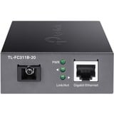 TP-Link TL-FC311B-20 netværksomformer til medie 1000 Mbit/s Enkeltilstand Sort, Audio/video sender 1000 Mbit/s, IEEE 802.3, IEEE 802.3ab, IEEE 802.3i, IEEE 802.3u, IEEE 802.3x, IEEE 802.3z, Gigabit Ethernet, 10,100,1000 Mbit/s, 1000 Mbit/s, 2000 m