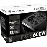 Thermaltake TRS-600AH2NK enhed til strømforsyning 600 W 20+4 pin ATX ATX Sort, PC strømforsyning Sort, 600 W, 230 V, 50 - 60 Hz, 8 A, Aktiv, 105 W