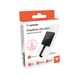 Verbatim SnapBack Ultra Slim SSD 1 TB, Solid state-drev Sort, 1 TB, USB Type-C, USB 3.2 Gen 2x2, 2050 MB/s, 20 Gbit/sek., Sort