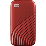 WD My Passport 1000 GB Rød, Solid state-drev Rød, 1000 GB, USB Type-C, 3.2 Gen 2 (3.1 Gen 2), 1050 MB/s, Beskyttelse af adgangskode, Rød