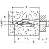 fischer Gasbetonplugg GB 14, Dyvel Lys grå