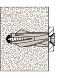 fischer Gasbetonplugg GB 14, Dyvel Lys grå