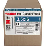 fischer Spånpladeskrue ClassicFast II 3,5x16 forsænket TX 