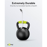 goobay Supersoft USB 2.0 tekstilkabel, USB-A stik > USB-C stik Hvid