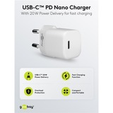 goobay USB-C hurtigoplader Nano, PD, GaN, 20 Watt Hvid