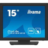 iiyama T1531SR-B1S computerskærm 38,1 cm (15") 1024 x 768 pixel XGA LCD Berøringsskærm Sort, LED-skærm Sort (mat), 38,1 cm (15"), 1024 x 768 pixel, XGA, LCD, 18 ms, Sort