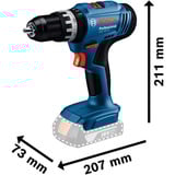 Bosch Batteri slagboremaskine GSB 18V-25 Professional, 18 Volt, Slagborer skruemaskine Blå/Sort