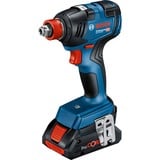 Bosch GDX 18V-200 3400 rpm Sort, Blå, Rød, Schlagskruemaskine Blå/Sort, Slagnøgle, Pistolhåndtag, 1/4", Borepatron til hurtig frigivelse, Sort, Blå, Rød, Børstefri