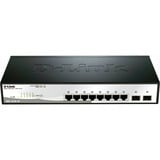 D-Link DGS-1210-10 Administreret L2 Gigabit Ethernet (10/100/1000) 1U Sort, Grå, Switch Administreret, L2, Gigabit Ethernet (10/100/1000), Fuld duplex, Stativ-montering, 1U