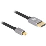 DeLOCK Kabel Mini DisplayPort > DisplayPort 1.4, 8K med HDR Sort/grå