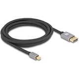 DeLOCK Kabel Mini DisplayPort > DisplayPort 1.4, 8K med HDR Sort/grå